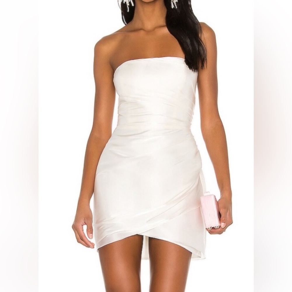 Amanda Uprichard White Strapless Mini Dress